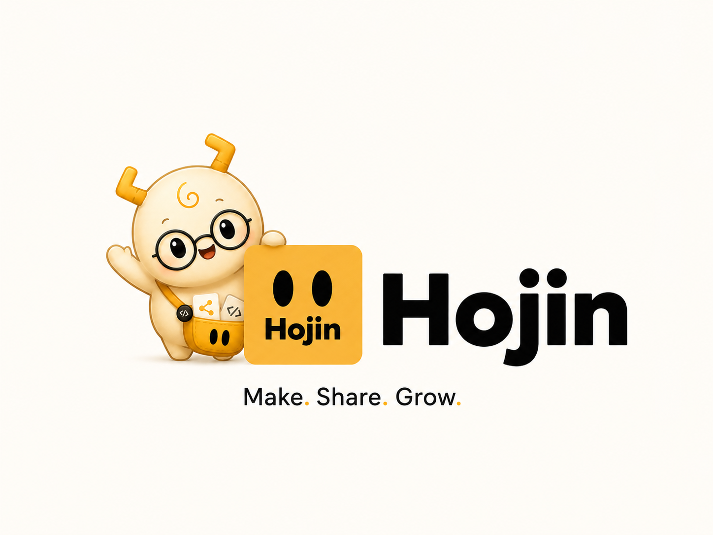 Hojin 브랜드 슬로건 이미지 - Make. Share. Grow.